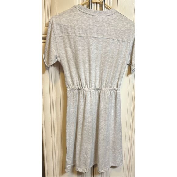 Zara Girls Short Sleeve Elastic Waist Wrap Skirt T-Shirt Dress Gray Size 11-12 - Picture 13 of 13
